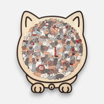 Katzenspaß Puzzle – 135 Teile, Katzenform
