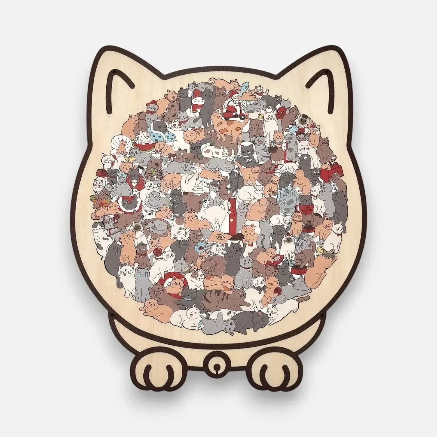Katzenspaß Puzzle – 135 Teile, Katzenform