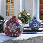 Aufblasbarer Weihnachtsball für den Außenbereich 60 cm – Wetterfeste PVC-Dekoration