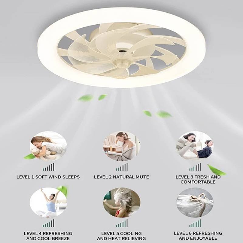 Moderner Deckenventilator mit LED-Beleuchtung