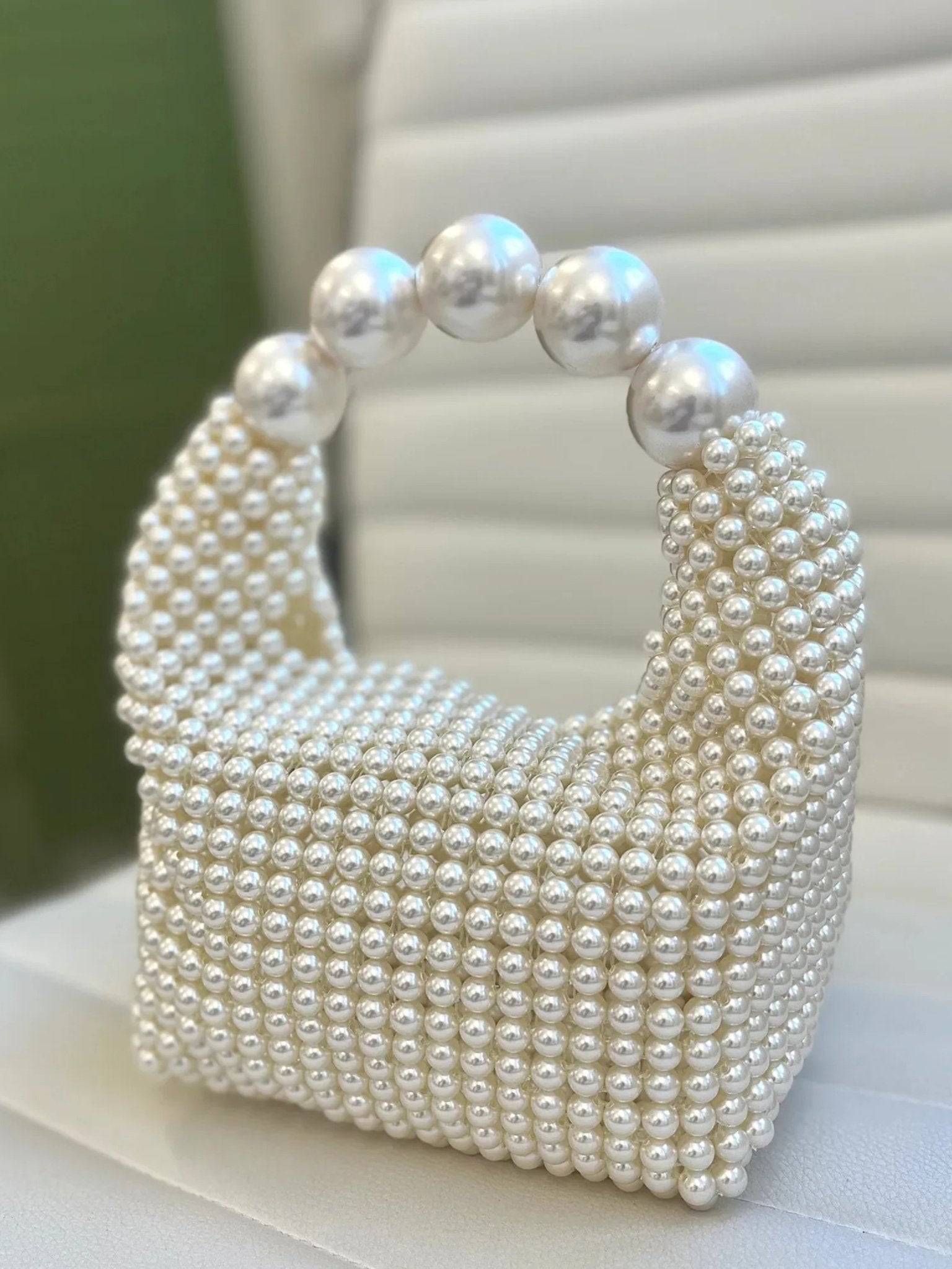 Glamouröse Vintage-Handtasche mit Perlverzierung