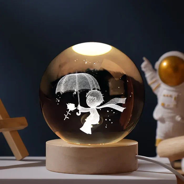 3D Kristall Galaxie Kugel