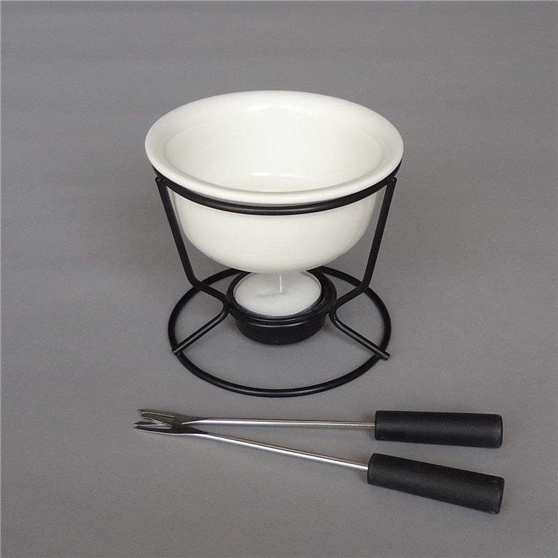 Keramischer Fondue-Topf für Schokolade und Käse