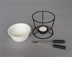 Keramischer Fondue-Topf für Schokolade und Käse