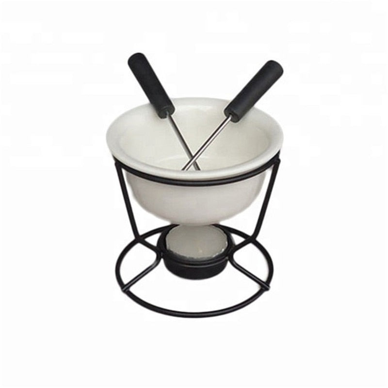 Keramischer Fondue-Topf für Schokolade und Käse