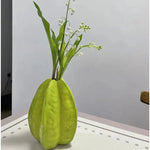Einzigartige dekorative Keramikvase in Sternfruchtform