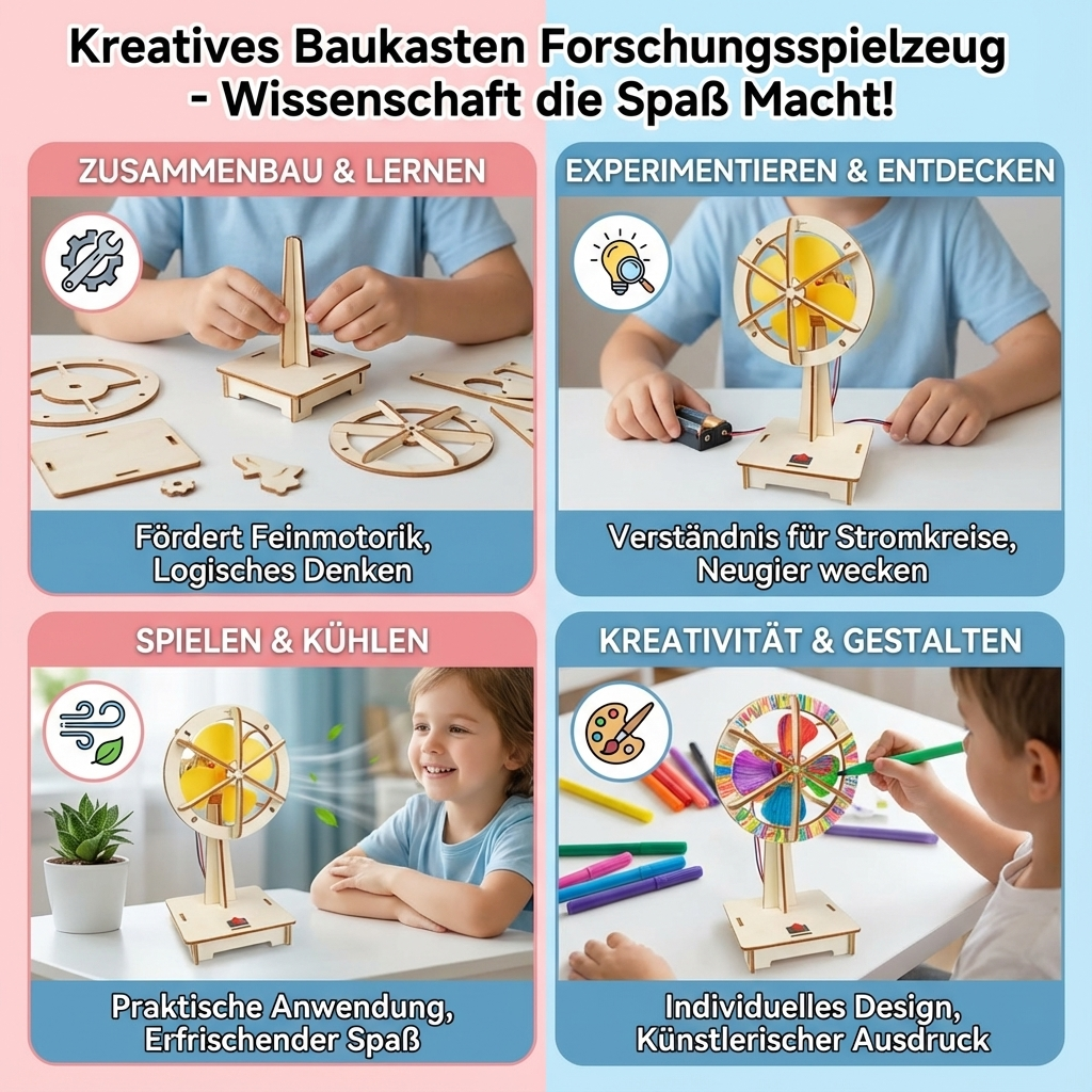 Kreatives Wissenschaftsspielzeug im Baukasten-Design für Forschung