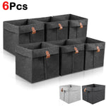 Six-Piece Felt Organizer Set | 12 L Foldable Storage Solutions for Your Home