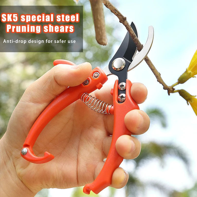 Precision Garden Shears for Bonsai and Fruit Trees with Non-Slip Handle