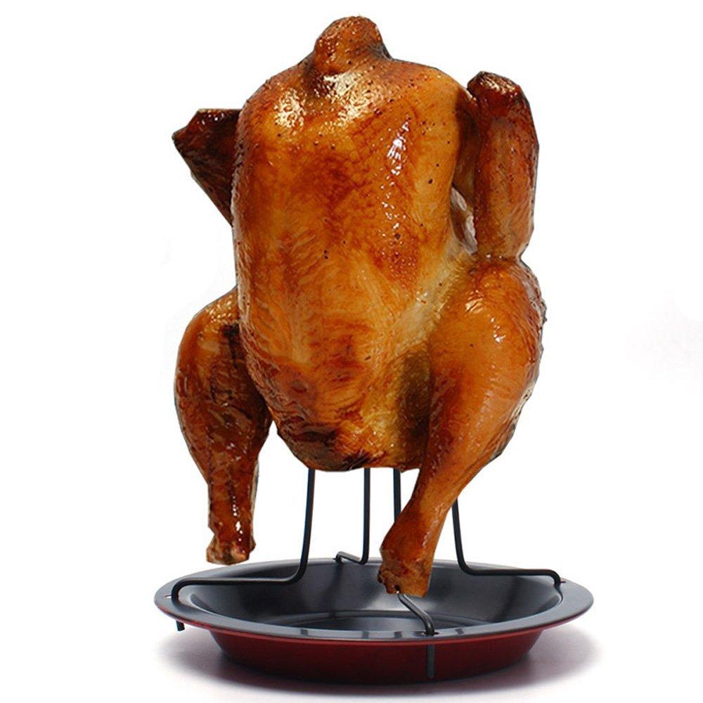 Hähnchen Grillgestell mit Grillpfanne