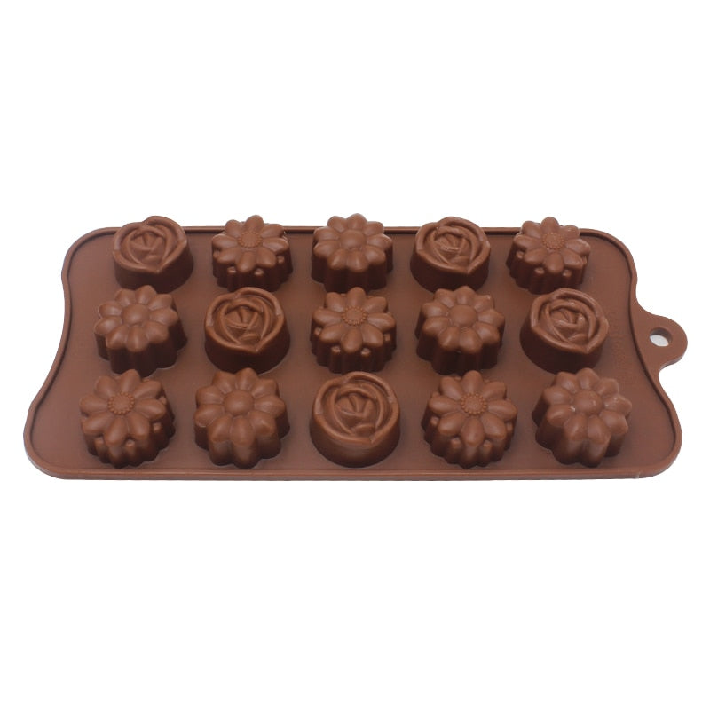 Herzblumen-Schokoladenform aus Silikon – Antihaft-Cake-Backform