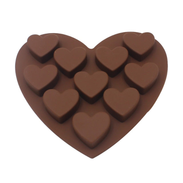 Herzblumen-Schokoladenform aus Silikon – Antihaft-Cake-Backform