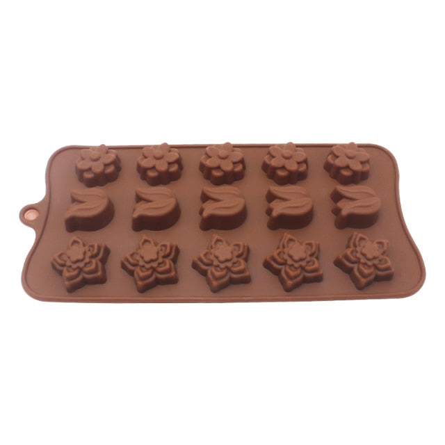 Herzblumen-Schokoladenform aus Silikon – Antihaft-Cake-Backform