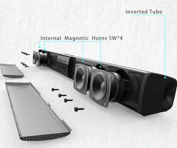 Bluetooth Wireless Soundbar Speaker System with USB and FM Radio