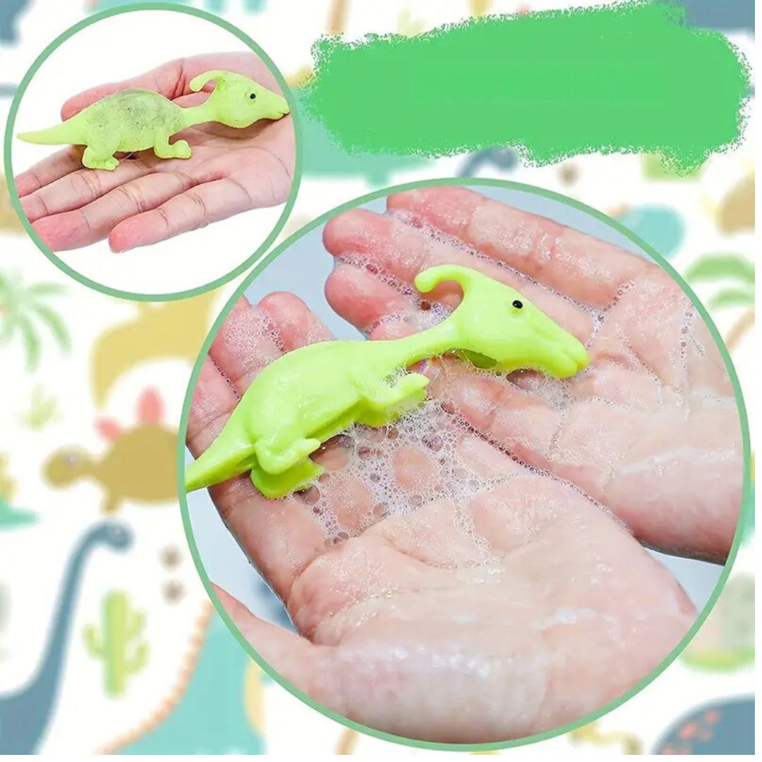 Schwebende Gummidinosaurier