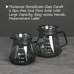Klarer Glaskaffeebereiter für Filterkaffee und Teekanne