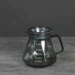 Klarer Glaskaffeebereiter für Filterkaffee und Teekanne