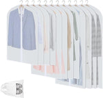 12 Clear Garment Bags for Clothes Protection - Unisex Set