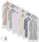 12 Clear Garment Bags for Clothes Protection - Unisex Set