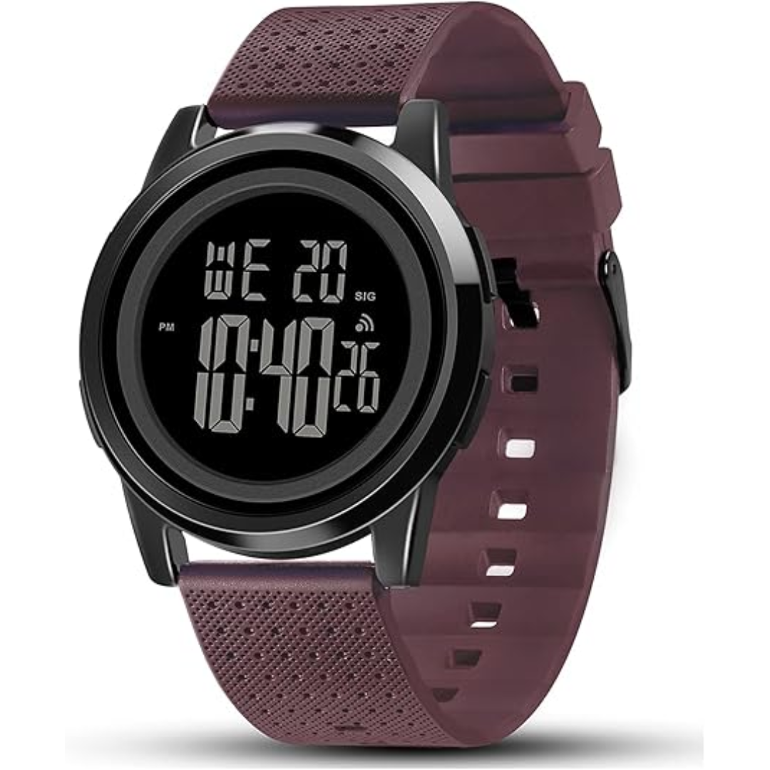 Modern Waterproof Sports Watch for Men - Slim Digital Design