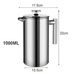 Kaffeebereiter aus Edelstahl – French Press für Espresso Kaffee