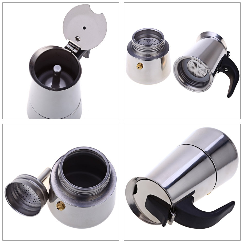 Espresso- und Latte-Perkolator für den Herd – Kaffeekanne Mocha