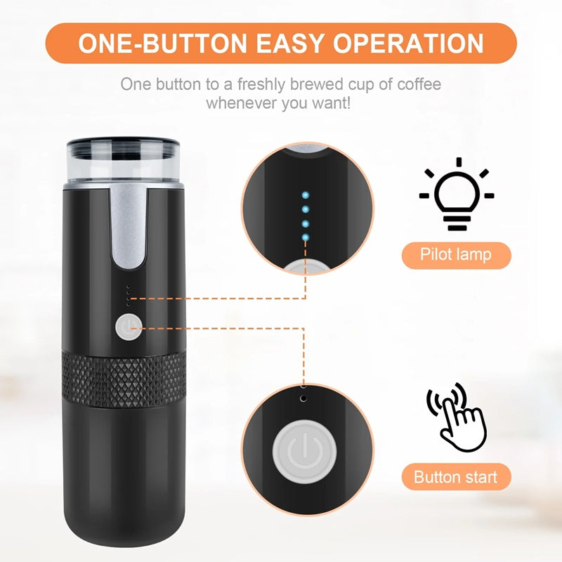 Tragbare 2-in-1 Kaffeemaschine für unterwegs
