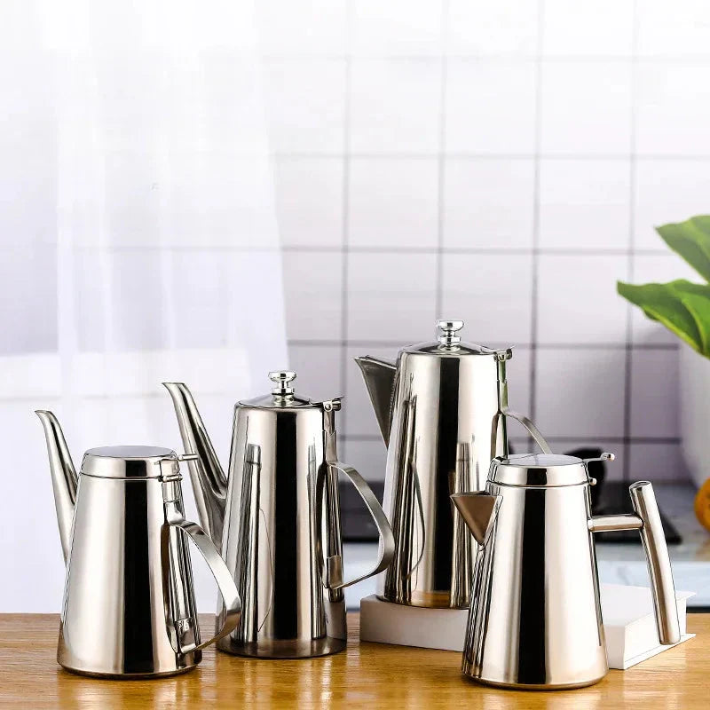 Edelstahl Teekanne mit langem Ausguss – Kaltwasser Tee Set