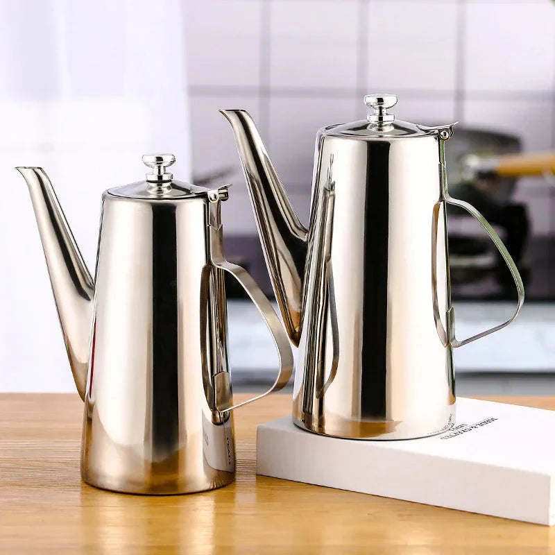 Edelstahl Teekanne mit langem Ausguss – Kaltwasser Tee Set