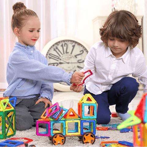Creative Building Toy Set for Kids with Magnetic Pieces