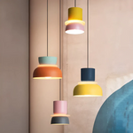 Lebendige Macaron LED Pendelleuchte – Farbenfrohe Eleganz