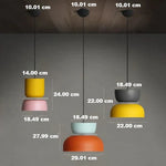 Lebendige Macaron LED Pendelleuchte – Farbenfrohe Eleganz