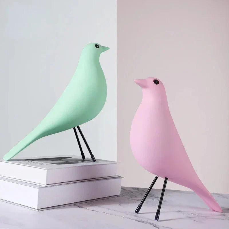 Lebendiges Vogelhaus-Dekoornament aus Kunstharz