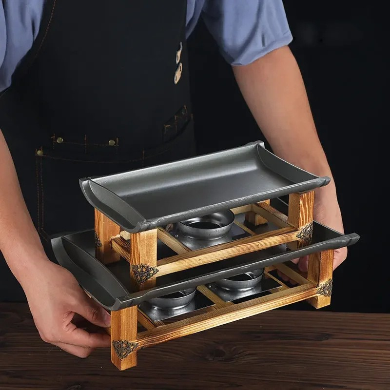 Antihaft Grillplatte für Fisch – Backblech aus Gusseisen