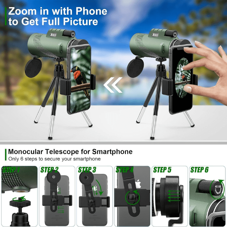 AussichtsGenie | 600x Kompaktes Teleskop mit Ultra-Zoom | Leicht, HD-Optik und Ideal für Outdoor-Aktivitäten