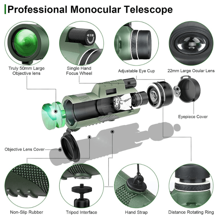 AussichtsGenie | 600x Kompaktes Teleskop mit Ultra-Zoom | Leicht, HD-Optik und Ideal für Outdoor-Aktivitäten