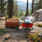 Portable Windproof Burner - Compact Folding Stove for Outdoor Camping