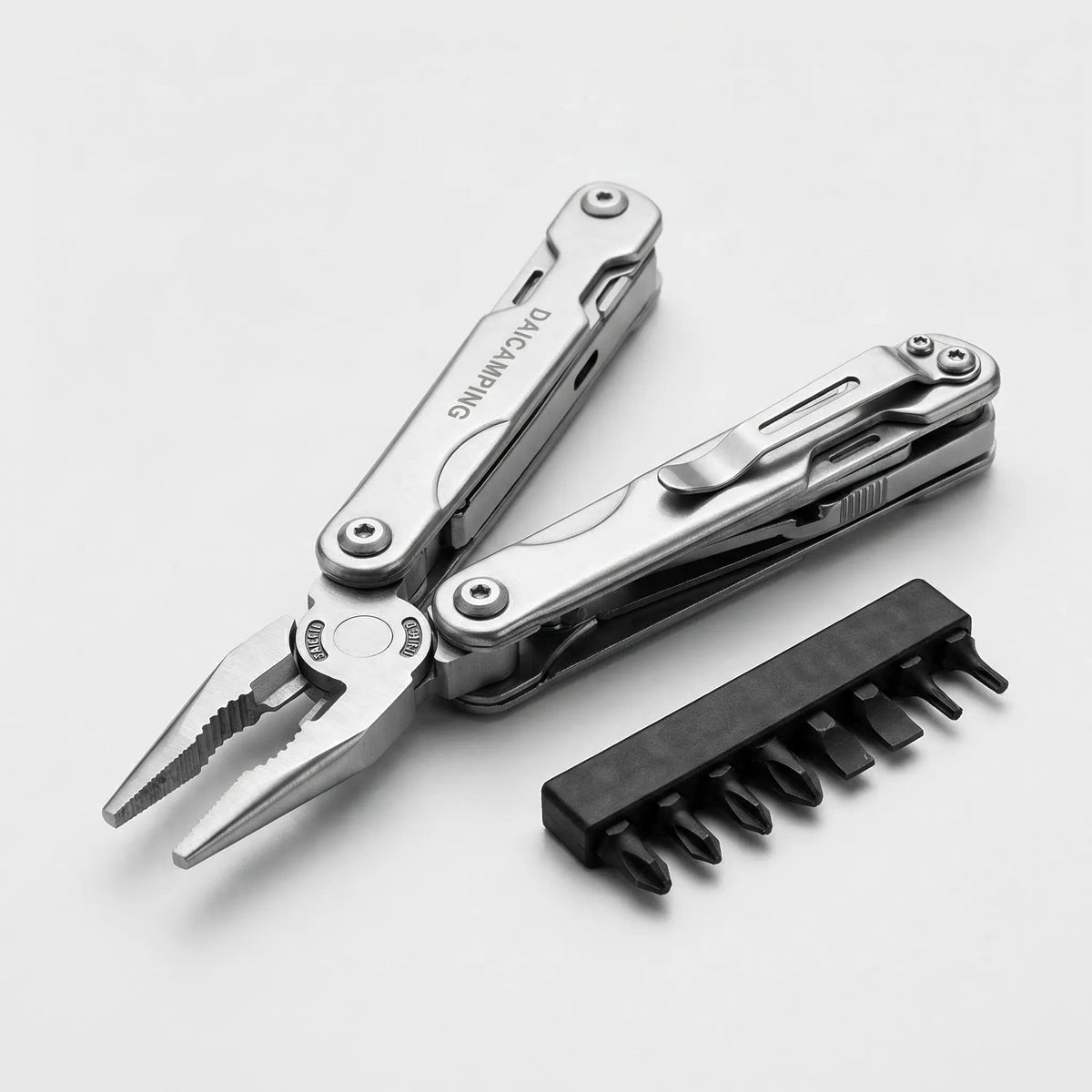 Folding Multi-Tool with Pliers and Screwdriver Attachments, Compact