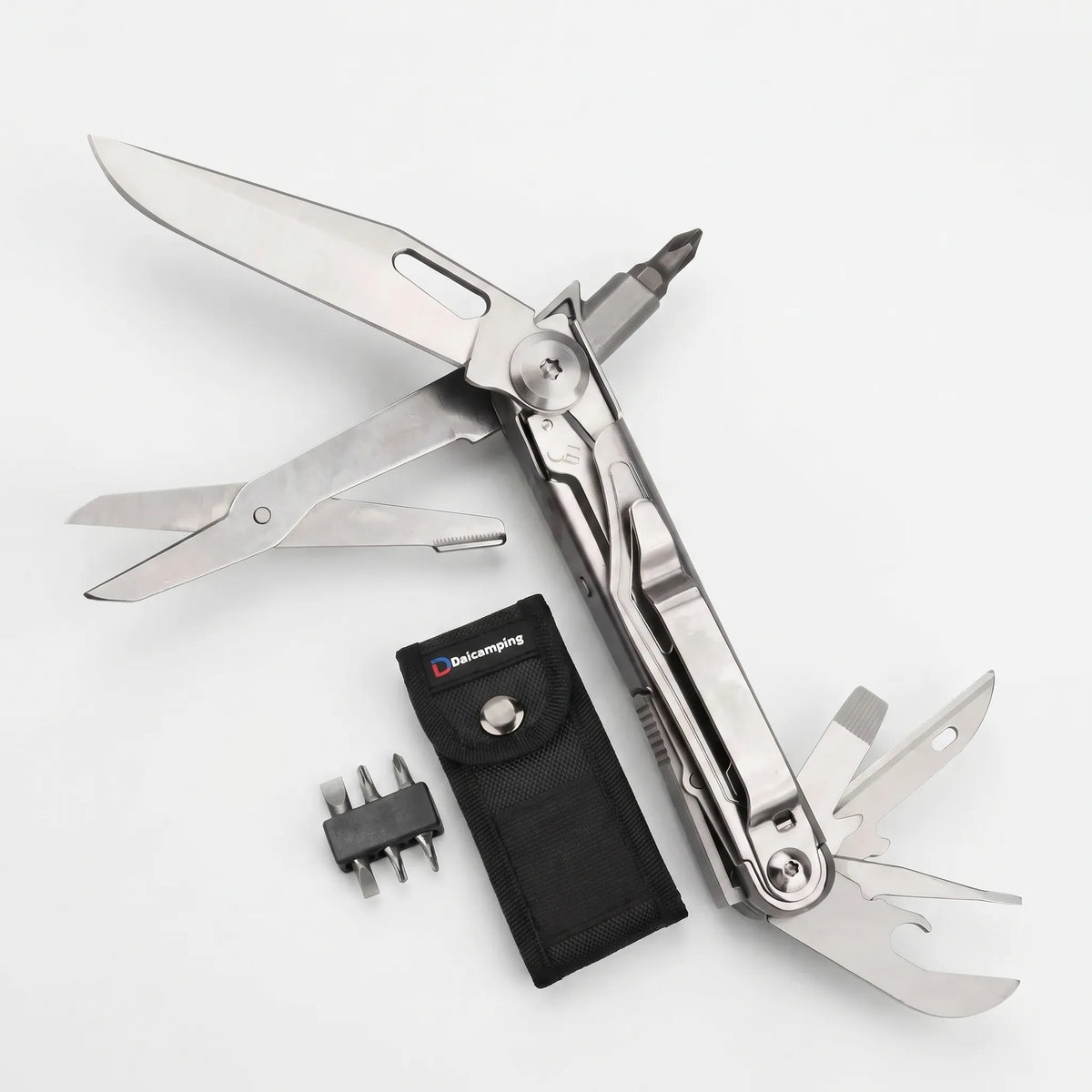 Folding Multi-Tool with Pliers and Screwdriver Attachments, Compact