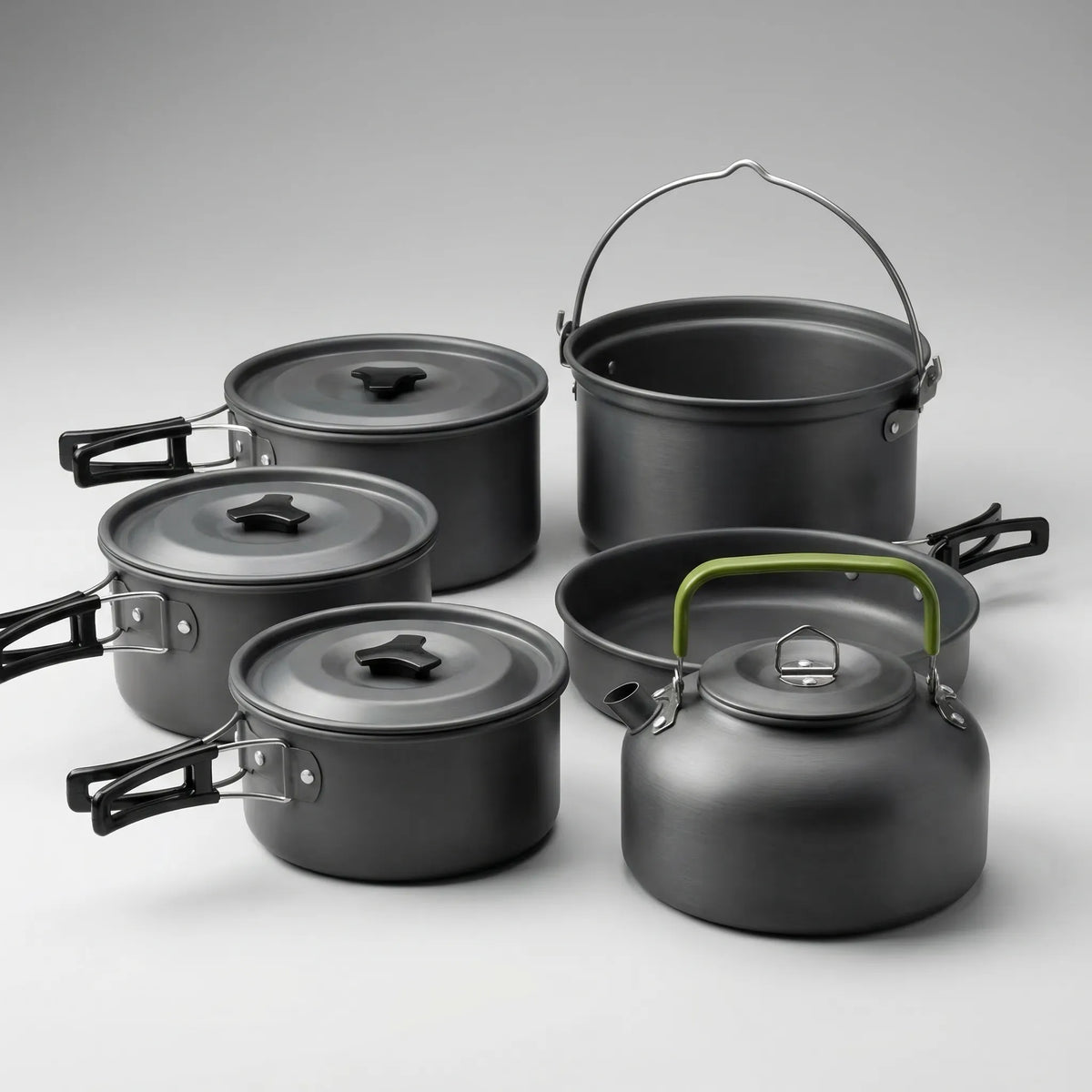 Compact Camping Cookware Set for Everyone - Unisex Design