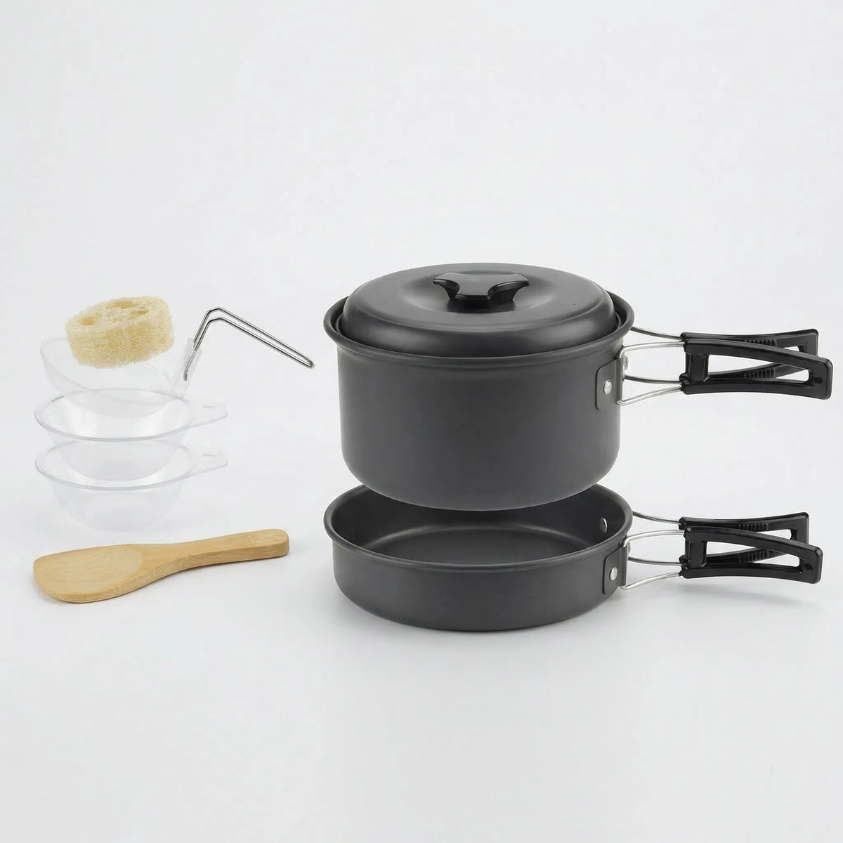 Compact Camping Cookware Set for Everyone - Unisex Design
