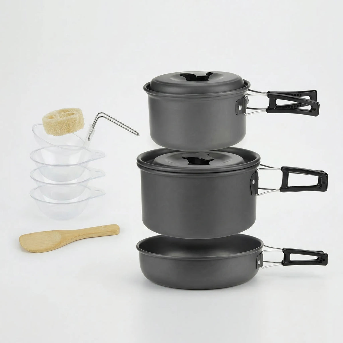 Compact Camping Cookware Set for Everyone - Unisex Design