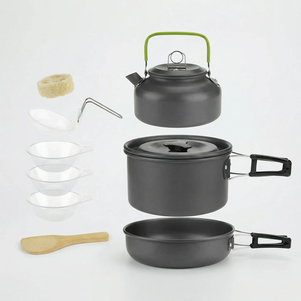 Compact Camping Cookware Set for Everyone - Unisex Design