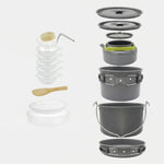 Compact Camping Cookware Set for Everyone - Unisex Design