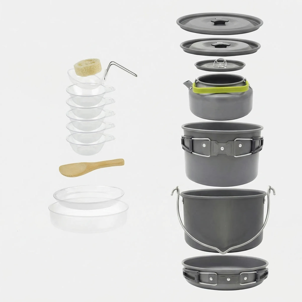 Compact Camping Cookware Set for Everyone - Unisex Design