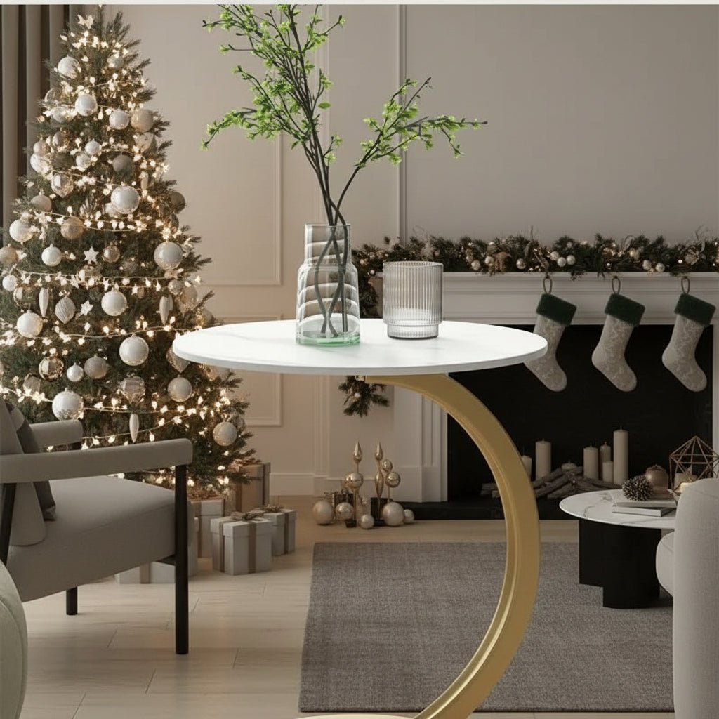Small Space Round Side Table - Sturdy Construction