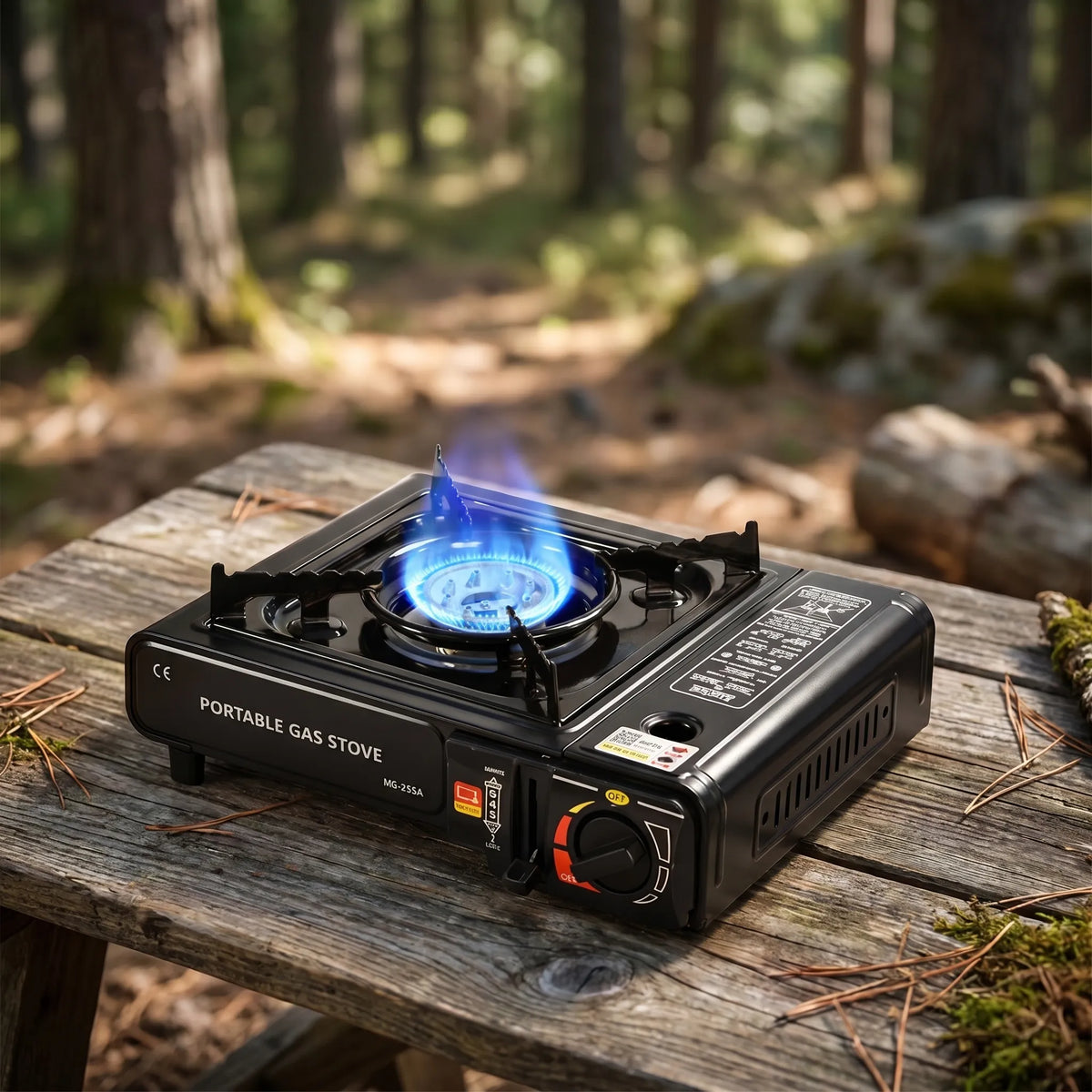 Compact Gas Stove for Outdoor Cooking and Camping