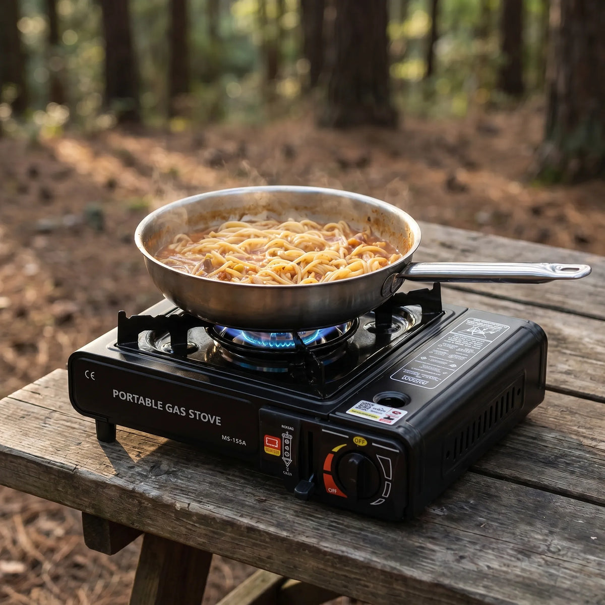 Compact Gas Stove for Outdoor Cooking and Camping