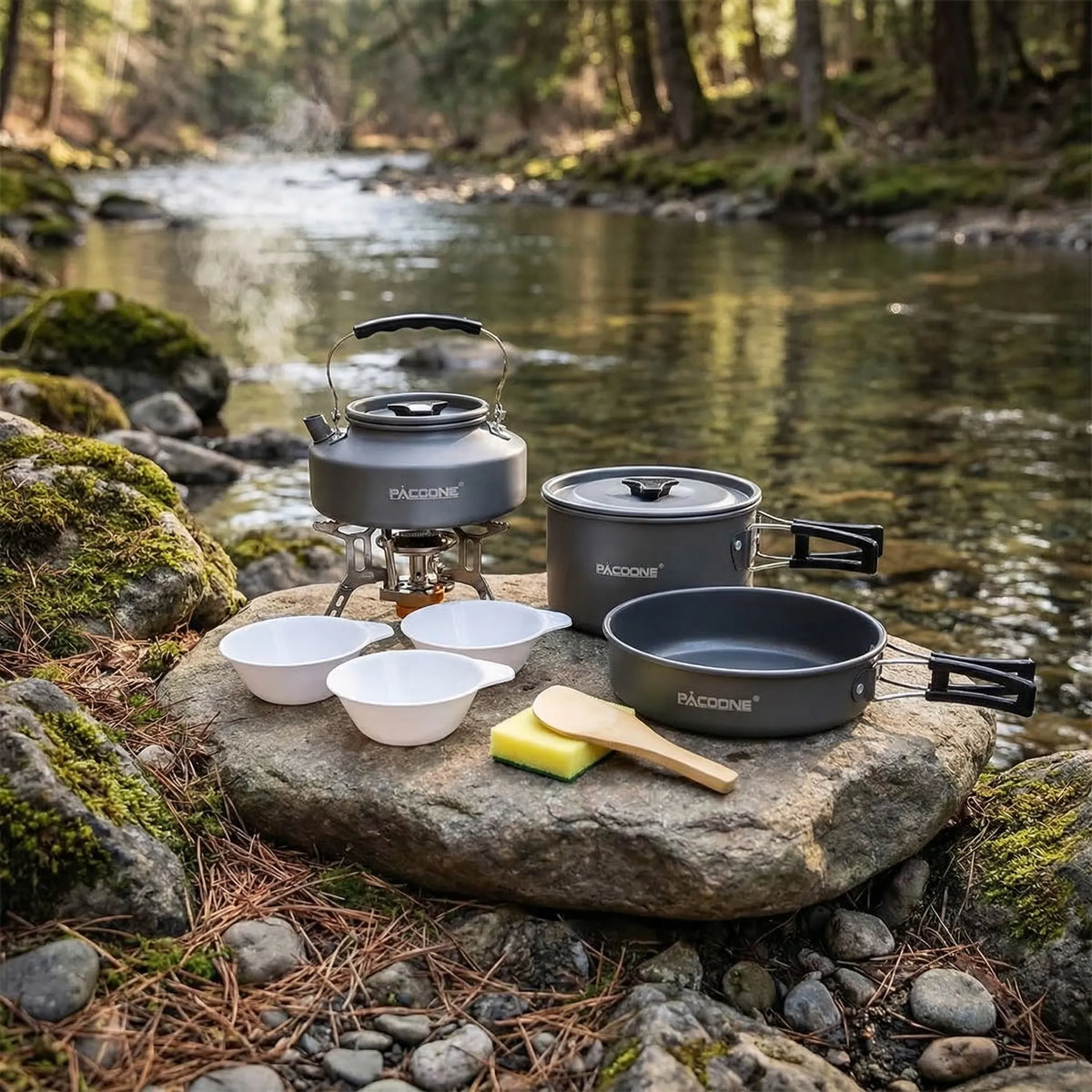 Portable Cooking Set for Camping - Unisex Outdoor Gear