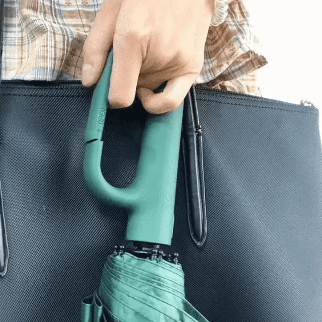 Sturmfestes Automatisches Faltregenschirm mit Großer Handgriff – Kompakt & Langlebig